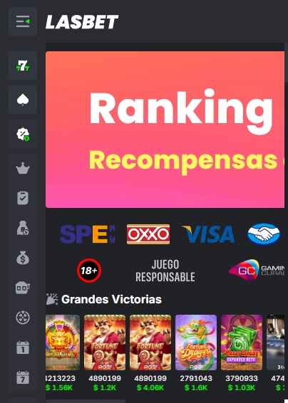 Lasbet Casino Mobile screenshot